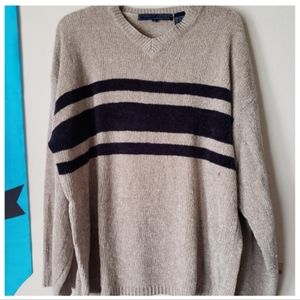 SOLD Oatmeal Striped Oversized Sweater